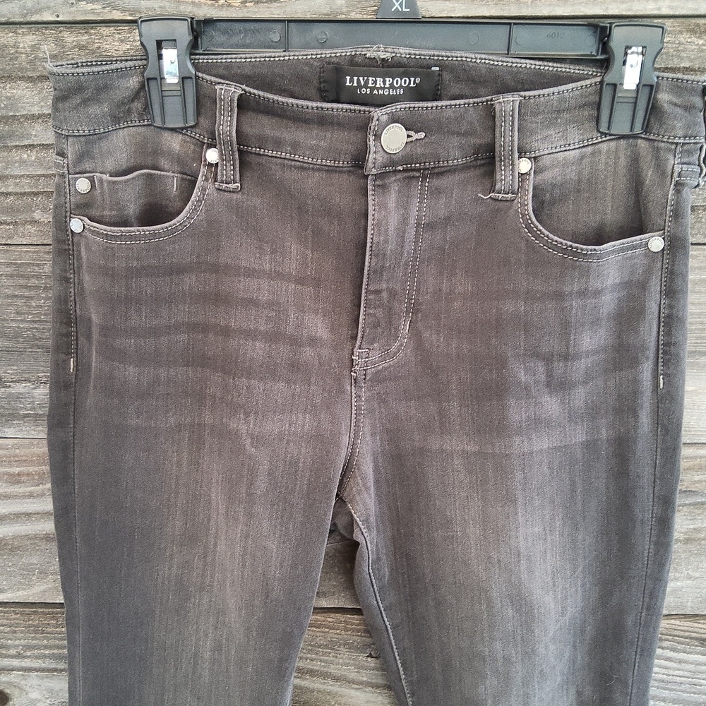 Liverpool Los Angeles Women's Dark Gray Jeans Size 8 - Picture 3 of 13
